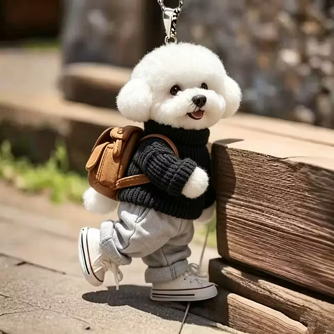TODAY'S SPECIAL OFFER-50% OFF 🔥Internet-Famous Cartoon Teddy Dog  Keychain