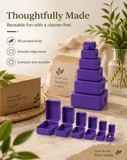 🖕Nested Middle Finger Prank Gift Box, 6-Layer Never Ending Surprise Gag Box