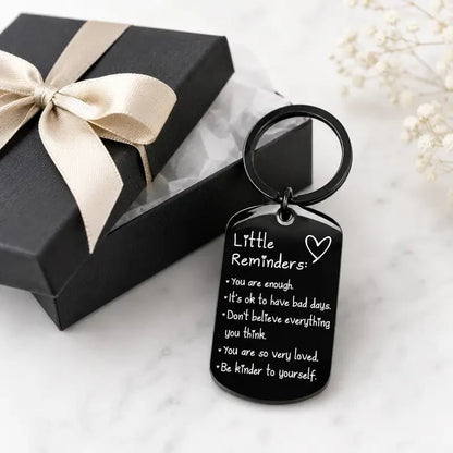 Engraved Inspirational Stainless Steel Keychain