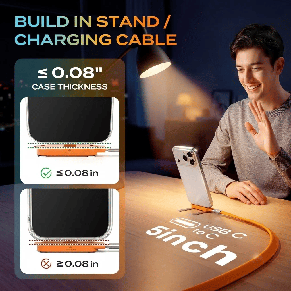 🔥🔥Fast-Charging Cable with Detatchable Stand