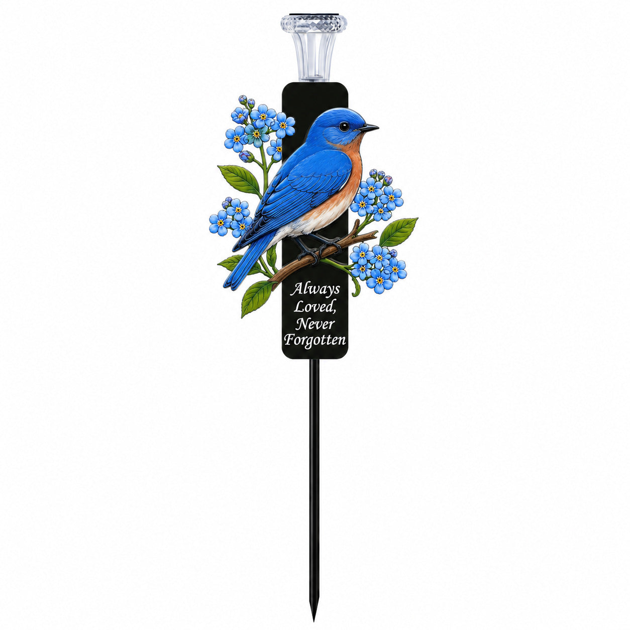 🎖️Solar Cardinal Memorial Stakes for Graves - Metal Cemetery Decorations with LED Light