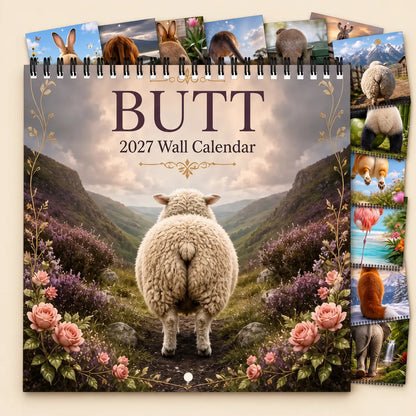 🍑🐾 BUTT Seriously… 2027 Funny Animal Wall Calendar