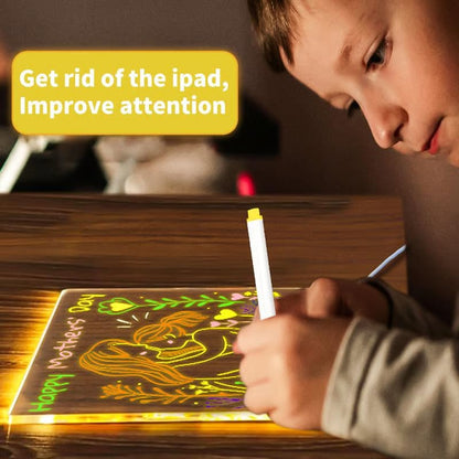 🎨 LED Note Board with Colored Pens🖌