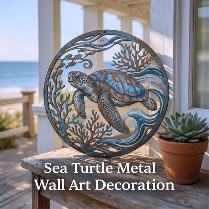 🌅 Golden Harbour Mural – Vintage Coastal-Style Metal Wall Decoration⚓