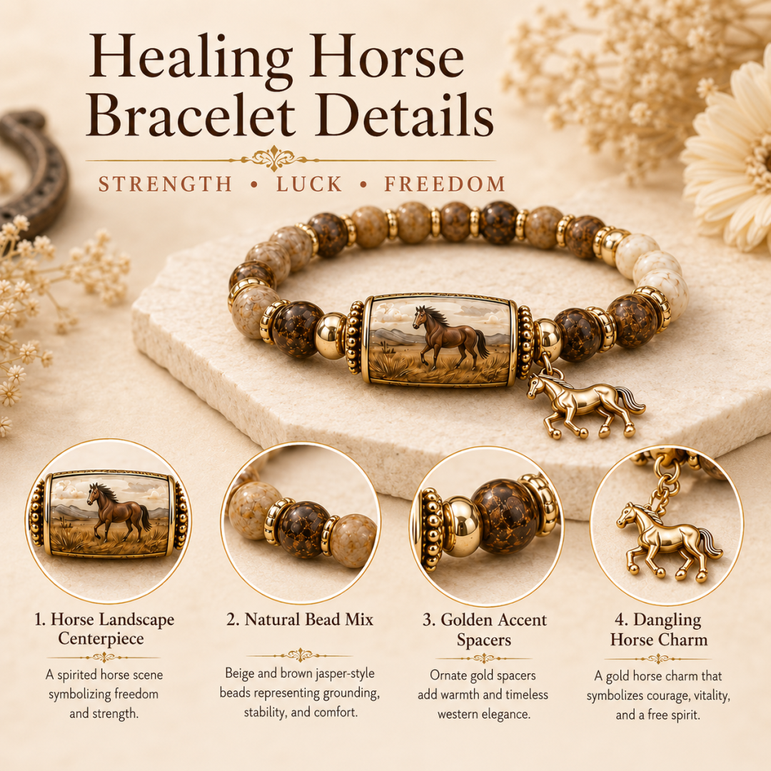 🔥Limited Edition🐎 Western Horse Guardian Crystal Bracelet👍