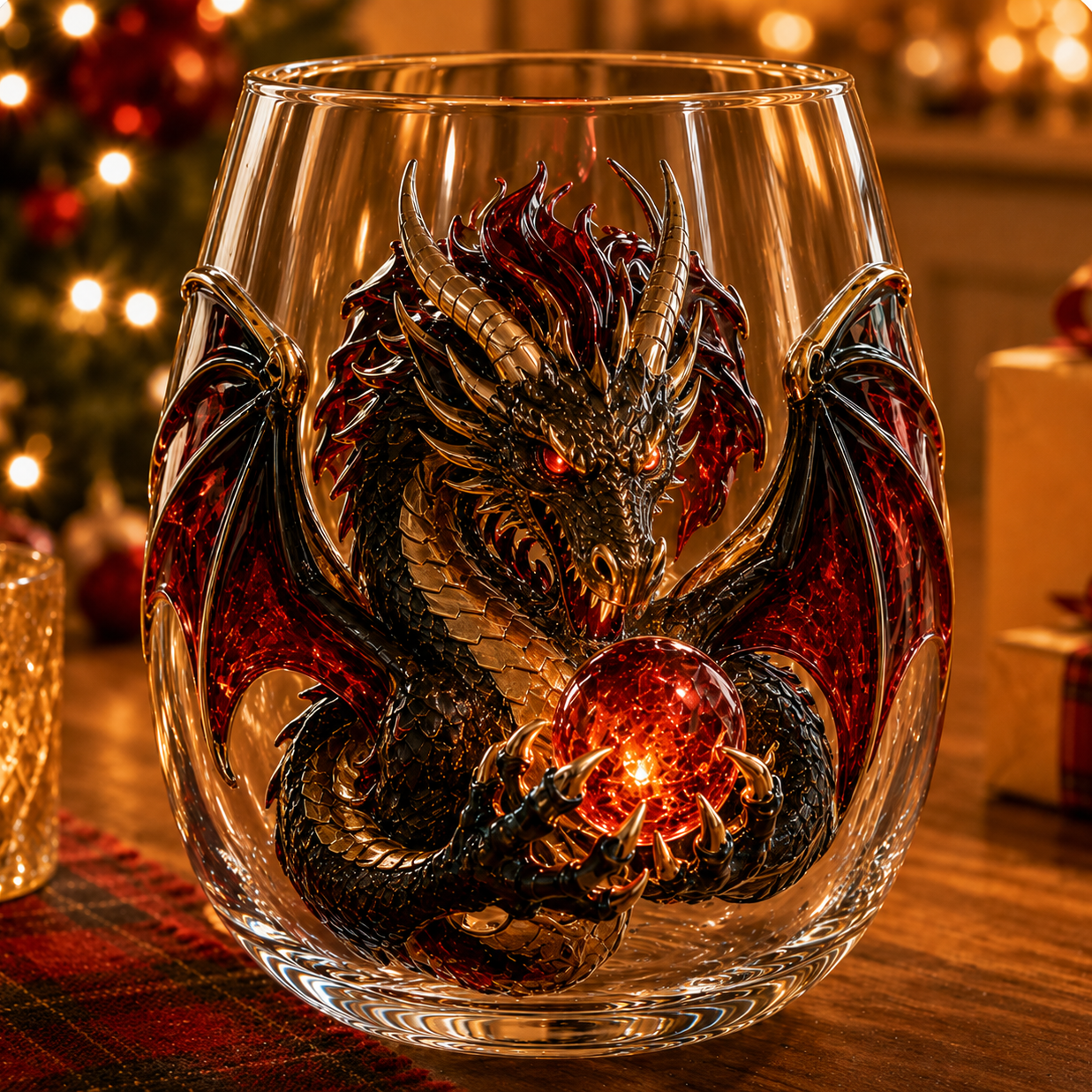 🐉✨ 3D Mythic Dragon Glass Art Cup | Luxury Raised Fantasy Glassware for Whiskey, Home Bar Décor & Legendary Gifts 🎁
