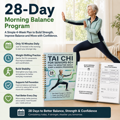 🔥Tai Chi Walking for Seniors, Spiral Bound 28 Day Morning Plan
