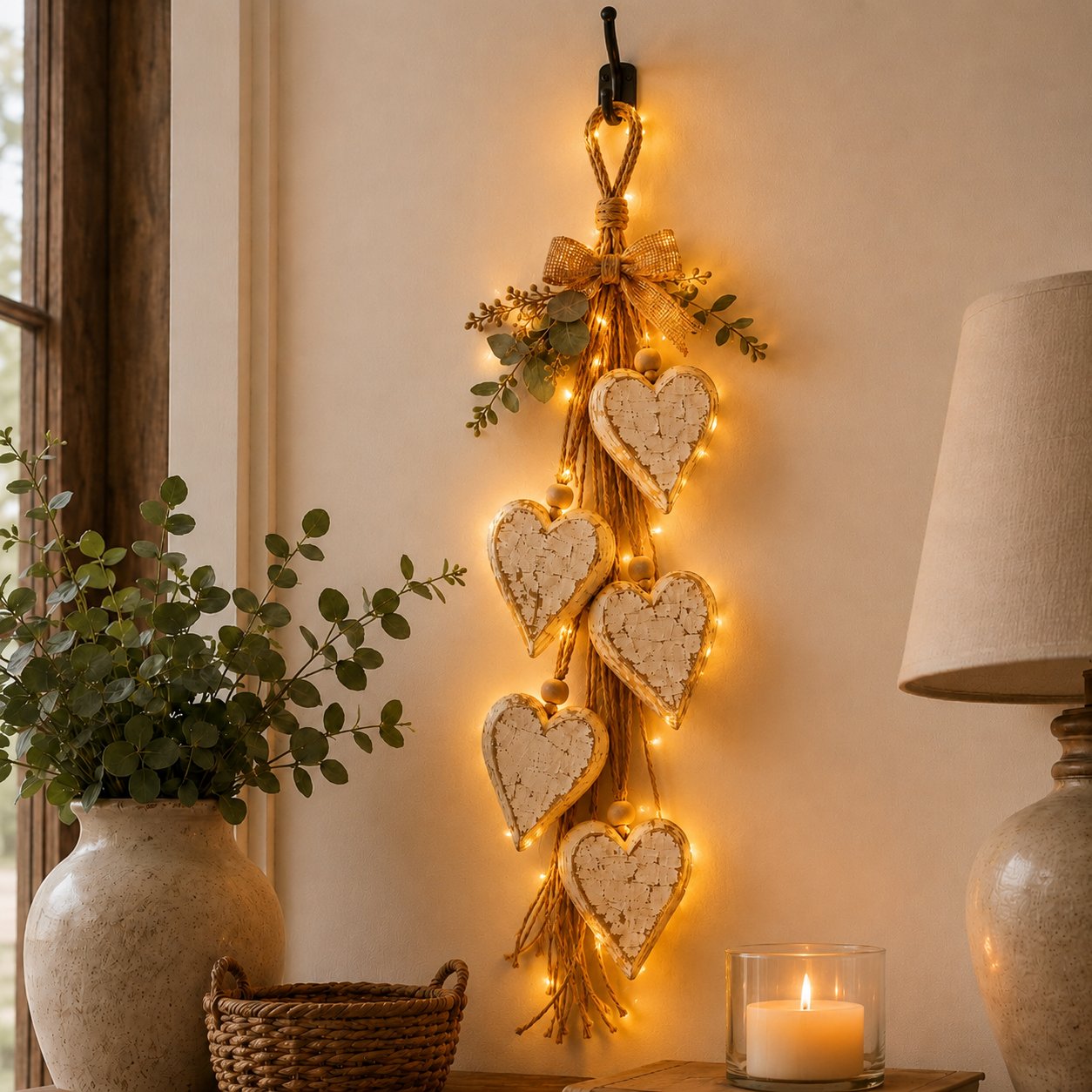 🤎 Hanging Heart Wall Decor