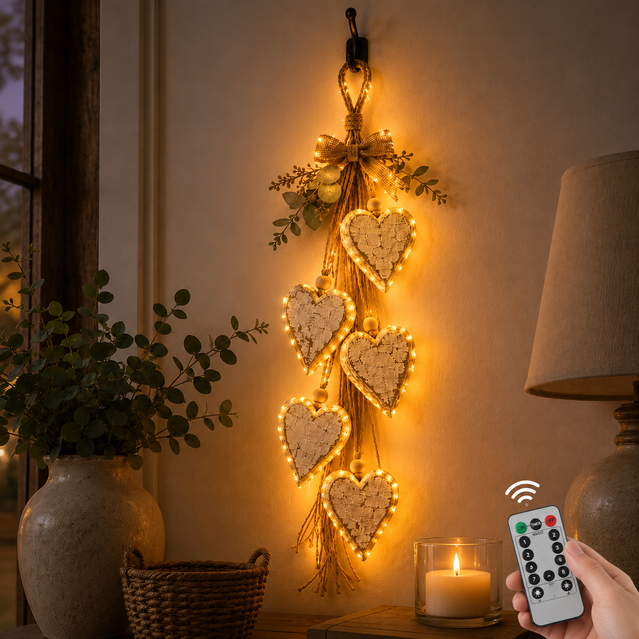 🤎 Hanging Heart Wall Decor