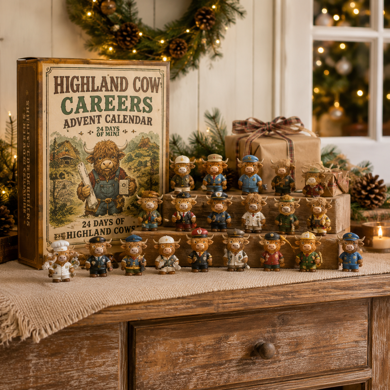 🐮🎄 Highland Cow Careers Advent Calendar 2026 – 24 Days of Country Charm 🎁🤎