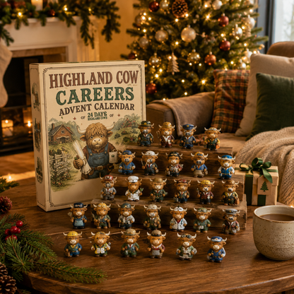 🐮🎄 Highland Cow Careers Advent Calendar 2026 – 24 Days of Country Charm 🎁🤎