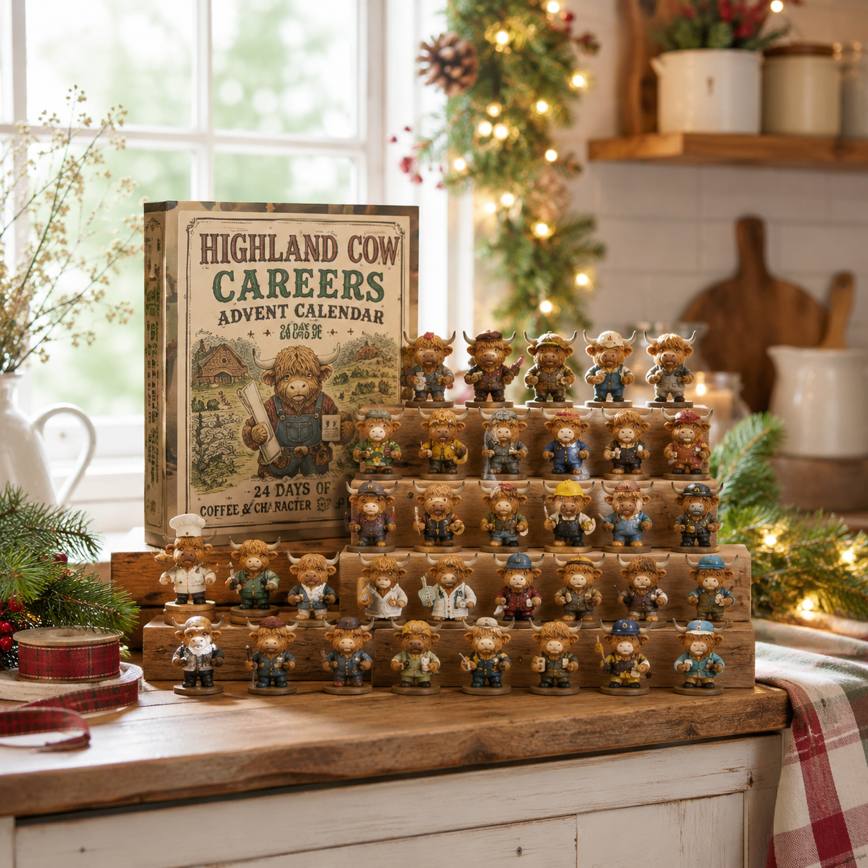 🐮🎄 Highland Cow Careers Advent Calendar 2026 – 24 Days of Country Charm 🎁🤎