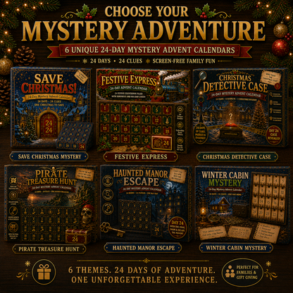 ⏳🎄🔎 Mystery Adventure Advent Calendar -24 Days, 24 Clues, One Final Reveal