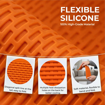 Flexible Silicone Aluminum Phone Holder Stand - Bendable Rollable Foldable Design