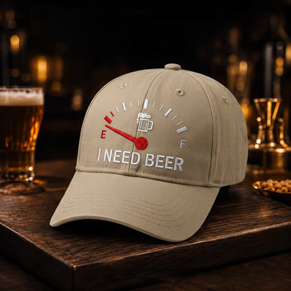 🍺I NEED BEER Embroidered Baseball Cap