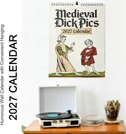 🎄Christmas Sale - 49% Off-Funny Medieval Pics Wall Calender 2027