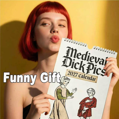 🎄Christmas Sale - 49% Off-Funny Medieval Pics Wall Calender 2027