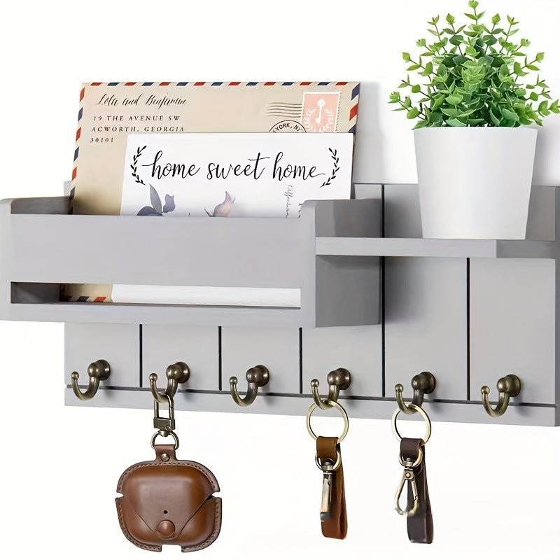 🔥 Wall‑Mounted Mail & Key Holder