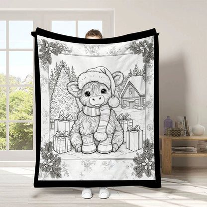 🎨Halloween Colouring Sherpa Blanket| Washable, Reusable, DIY Spooky Decor & Family Craft Gift