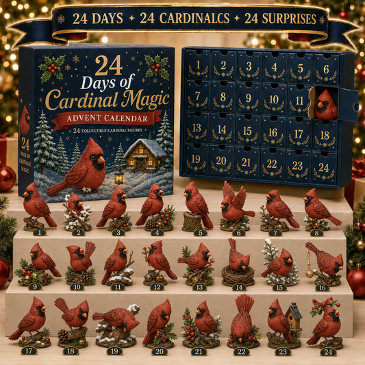 🐦 24 Days of Cardinal Magic Advent Calendar – 24 Collectible Christmas Cardinal Surprises