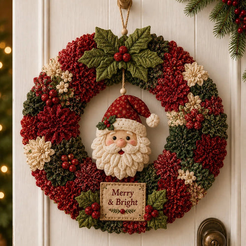 🎁🎄 3D Fabric Poke Wreath DIY Kit