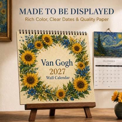 🎨 Van Gogh–Inspired 2027 Wall Calendar  -12 Beautiful Artworks to Brighten Every Month