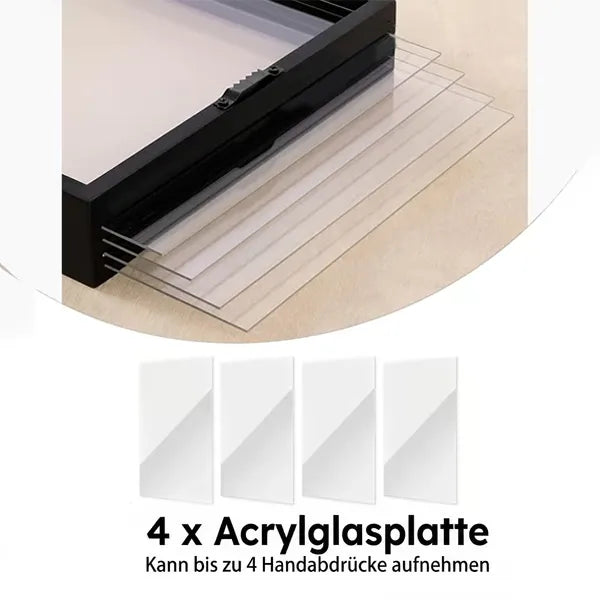 Wooden Transparent Handprint Frame Set, DIY Family Memorial Gift Kit