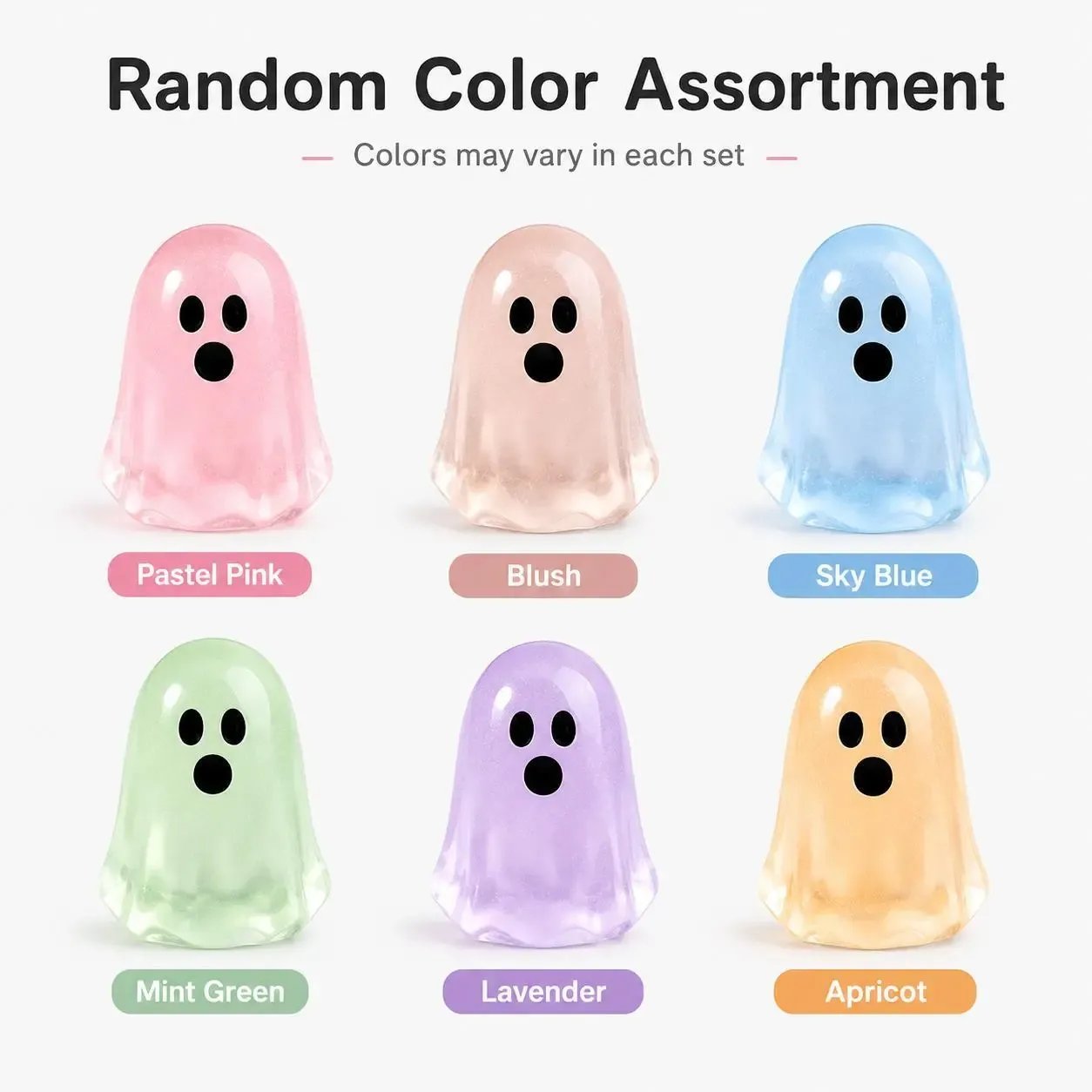 👻30PCS Glow-in-the-Dark Cute Ghost Resin Bead Set