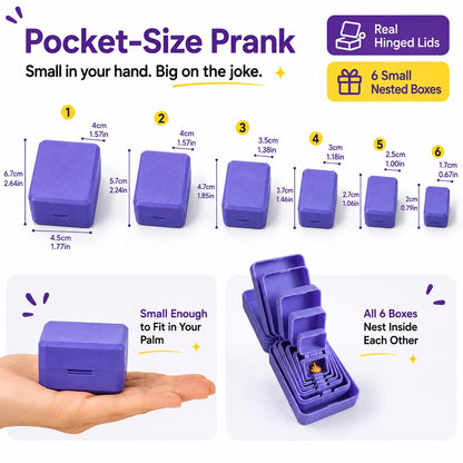 🖕Nested Middle Finger Prank Gift Box, 6-Layer Never Ending Surprise Gag Box