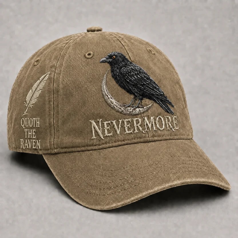 🐦‍⬛🧢 Nevermore Raven Vintage Cap | Gothic Bird Lover Hat