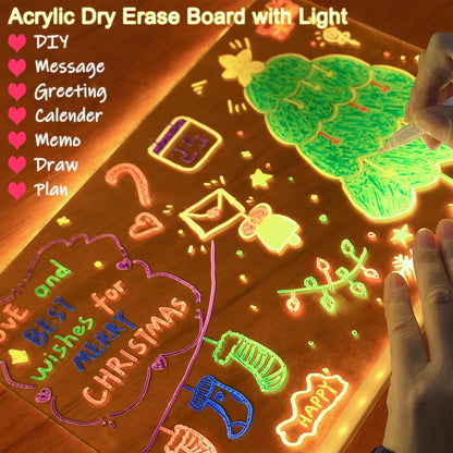 🎨 LED Note Board with Colored Pens🖌