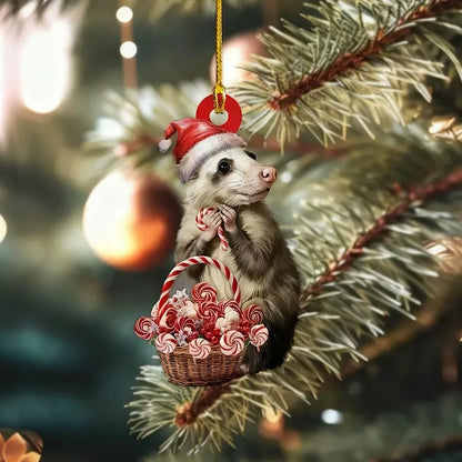 Opossum Christmas Ornament