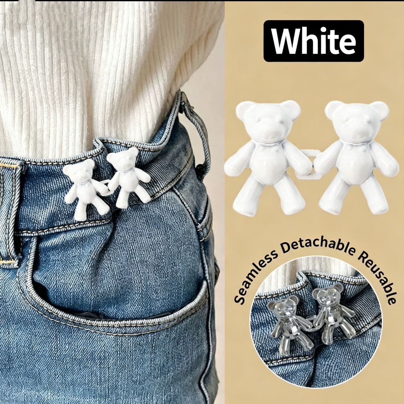 Bear-Shaped Belt Buckle, A Magical Tool For Adjusting Waist Size.