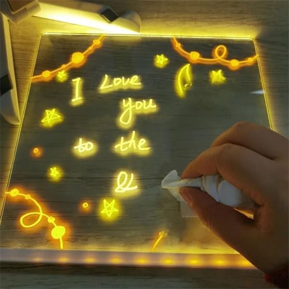 🎨 LED Note Board with Colored Pens🖌