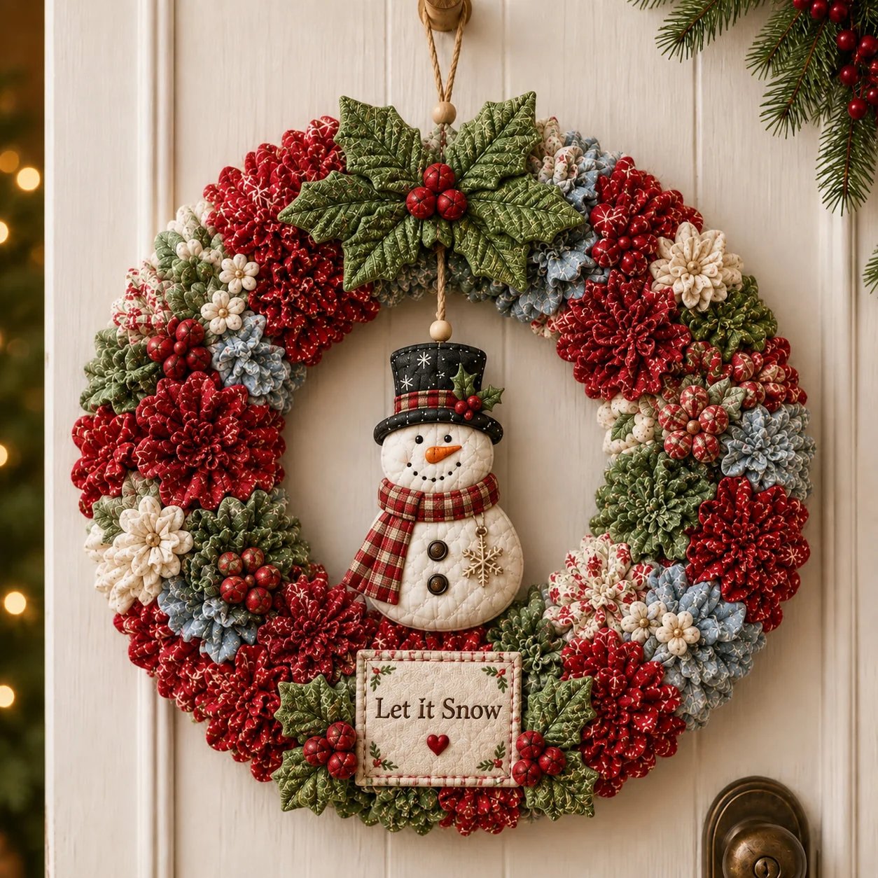 🎁🎄 3D Fabric Poke Wreath DIY Kit
