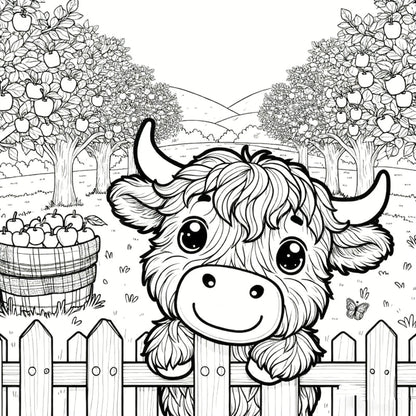 🐮🎨Highland Cow Coloring Book