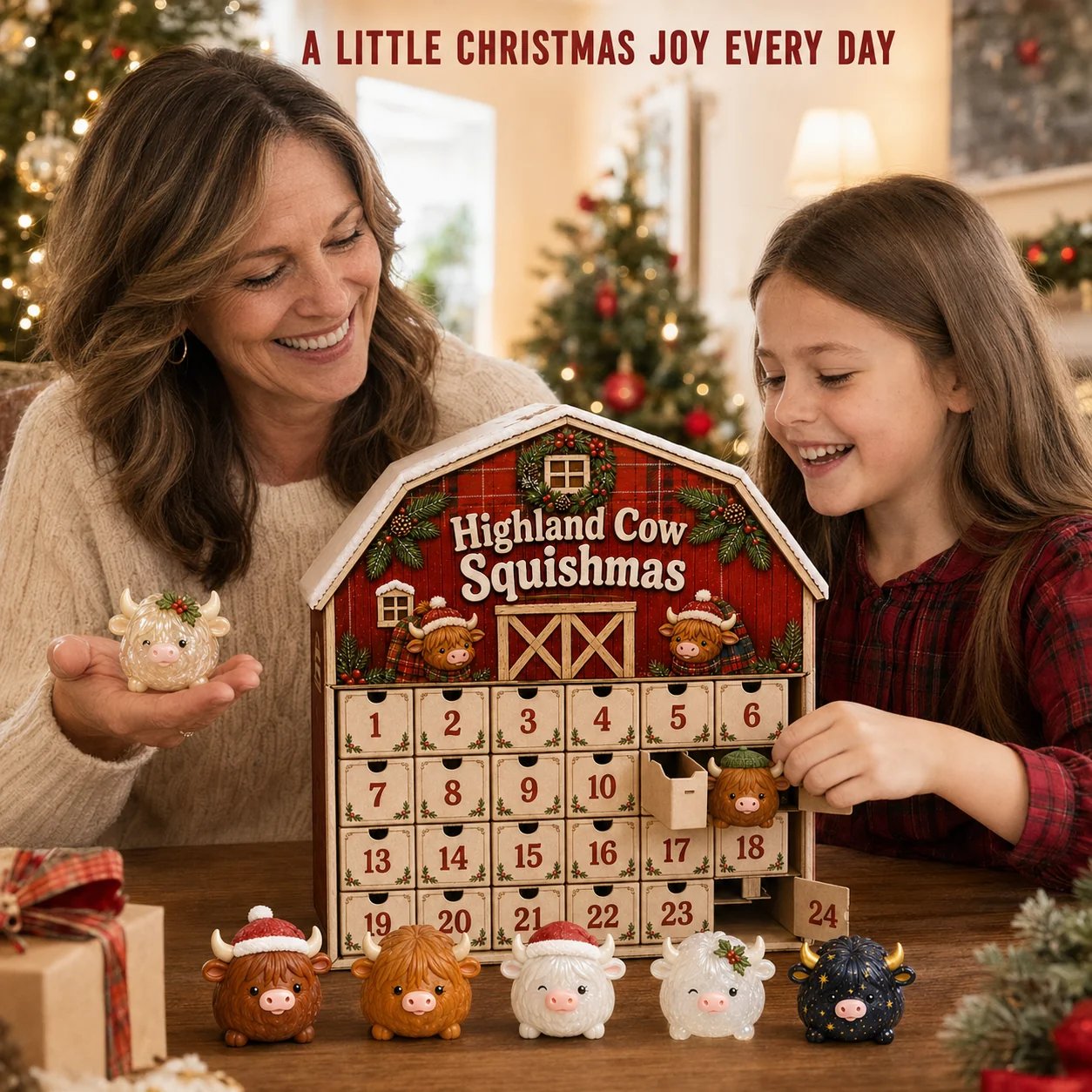 🐮 Highland Cow Squishy Collection | 12-Piece Harvest Herd or 24-Piece Holiday Collector’s Edition with Unique Characters & Secret Cow ✨(📦Buy 2 Free Shipping)