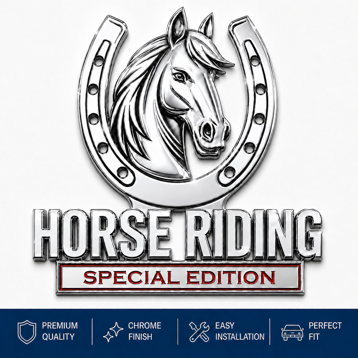 🐎 Horse Riding Special Edition™ 3D Chrome Metal Vehicle Emblem