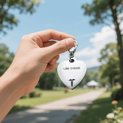 🔥💝Unique Heart-Shaped Medical ID Pendant Keyring🏥