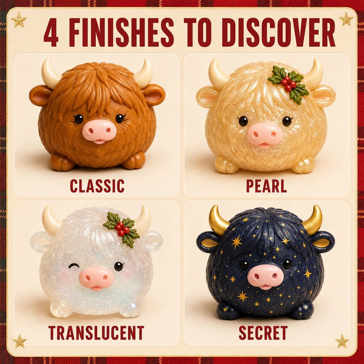🐮 Highland Cow Squishy Collection | 12-Piece Harvest Herd or 24-Piece Holiday Collector’s Edition with Unique Characters & Secret Cow ✨(📦Buy 2 Free Shipping)