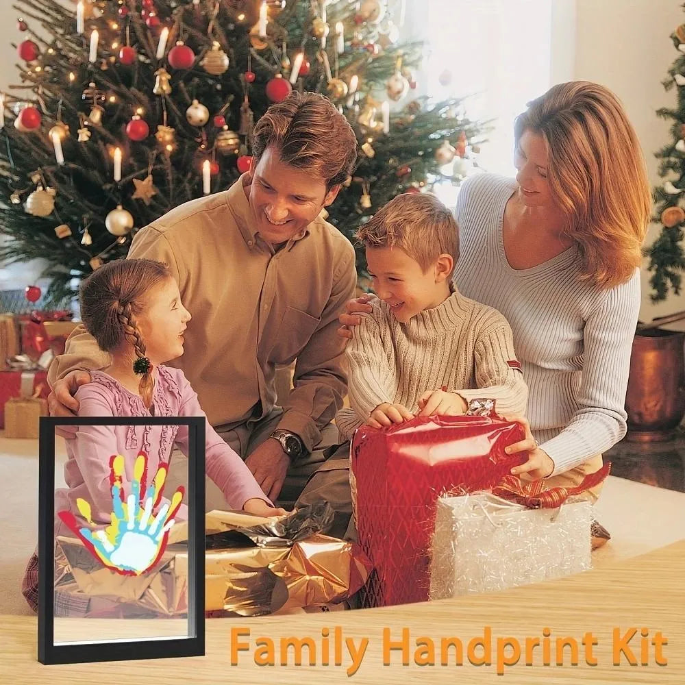 Wooden Transparent Handprint Frame Set, DIY Family Memorial Gift Kit