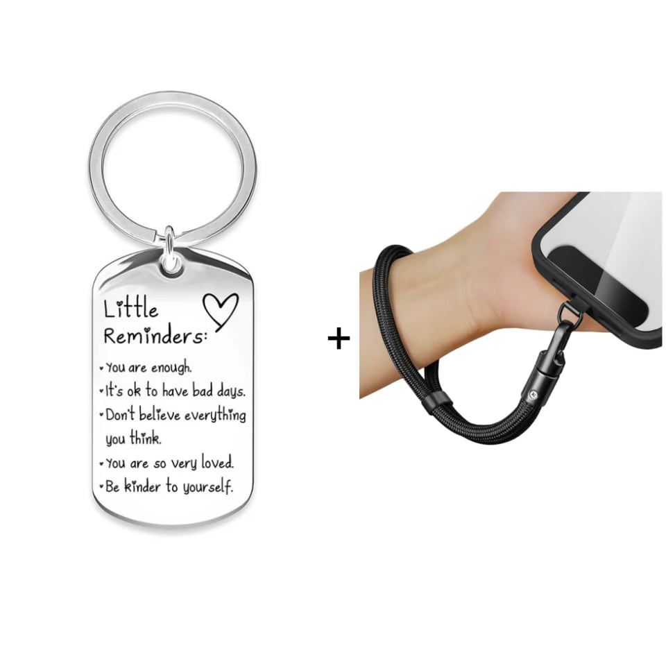 Engraved Inspirational Stainless Steel Keychain