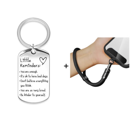 Engraved Inspirational Stainless Steel Keychain
