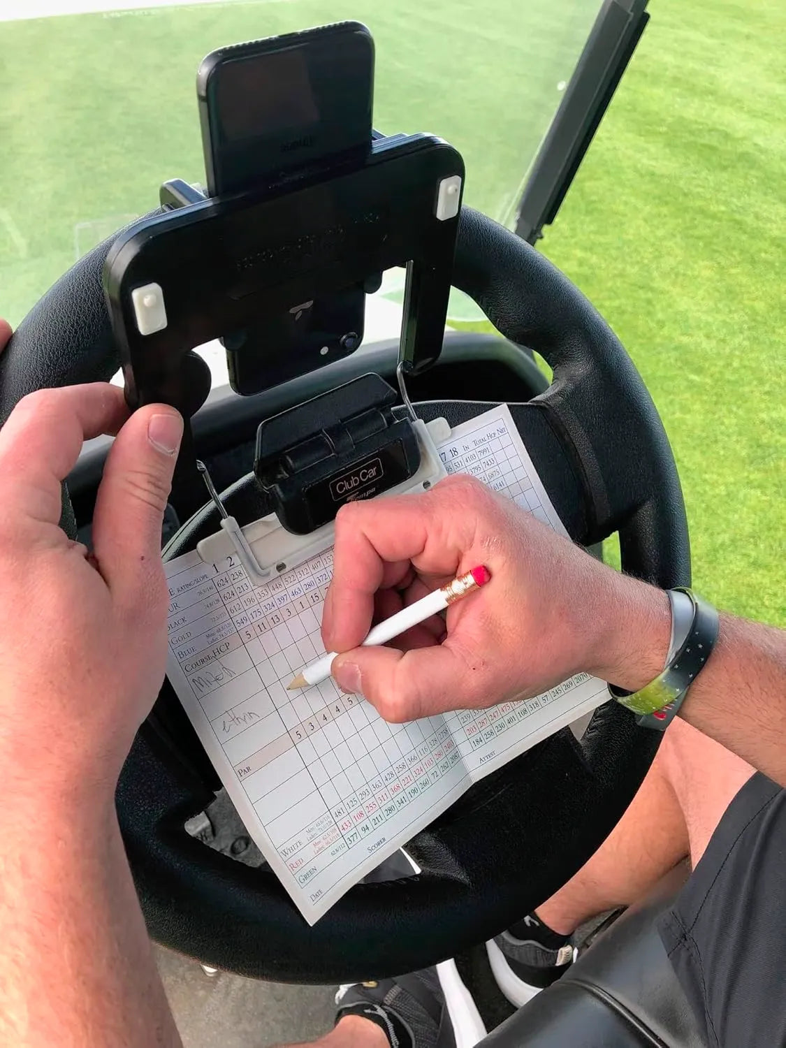 🌟⛳ Golf cart steering wheel phone holder