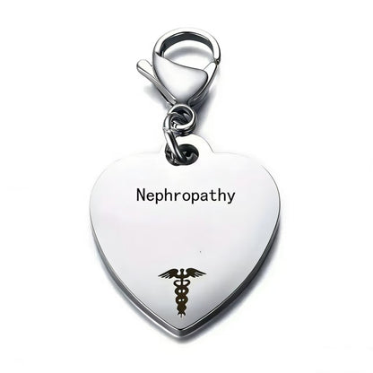 🔥💝Unique Heart-Shaped Medical ID Pendant Keyring🏥
