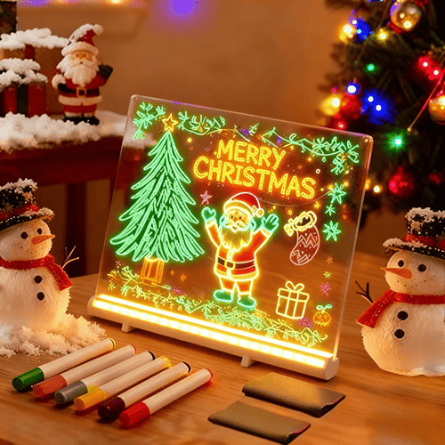 🎨 LED Note Board with Colored Pens🖌
