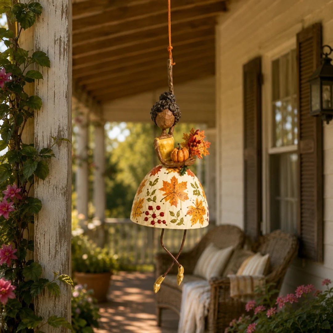 🌸 Whimsical Dancing Lady Hanging Ornament | Vintage Folk-Art Décor with Wind-Activated Swaying Design & Playful Dangling Details ✨