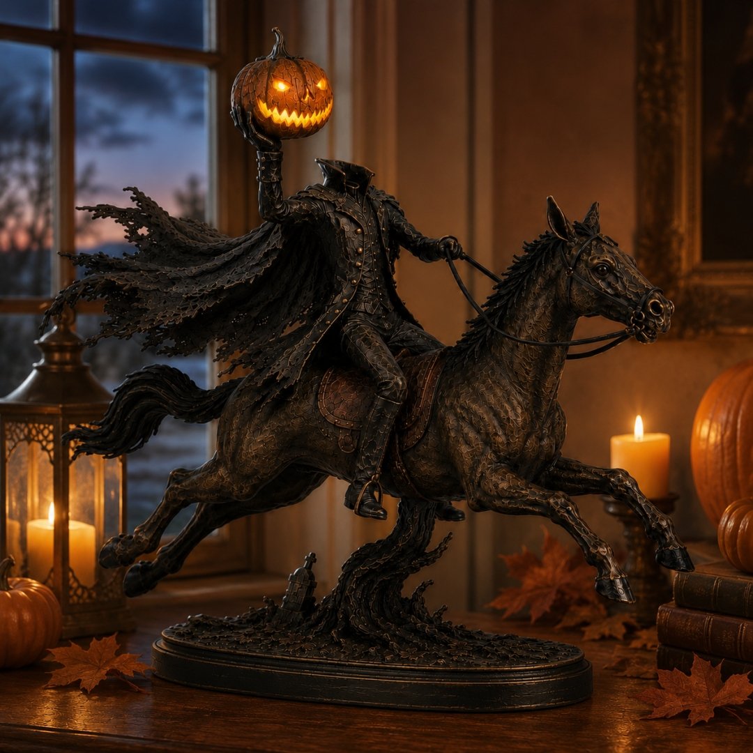 🎃🏇Midnight Chase Headless Horseman Statue | Awaken the Legend of the Hollow