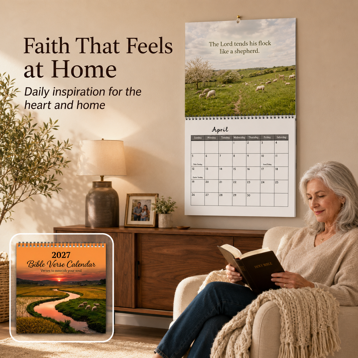 🌿 2027 Bible Verse Calendar — A Year Rooted in Faith ✝️