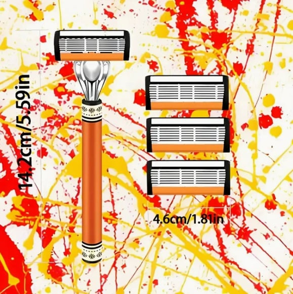 Hot Sale 49% OFF 🔥24Pcs Men's Razor Blade Replacement with Handle